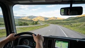 TruckPro Motorista na estrada em viagem