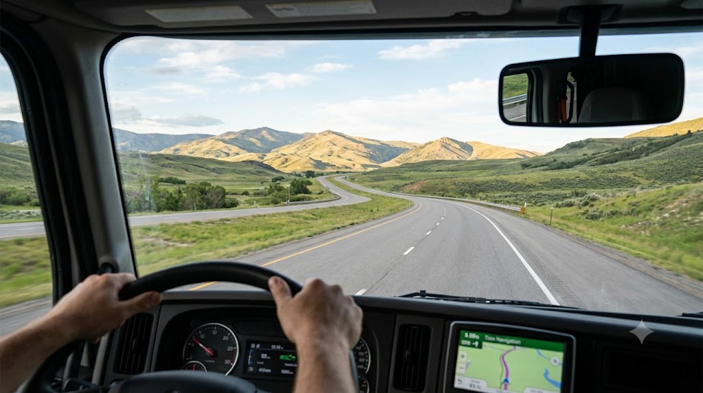 TruckPro Motorista na estrada em viagem